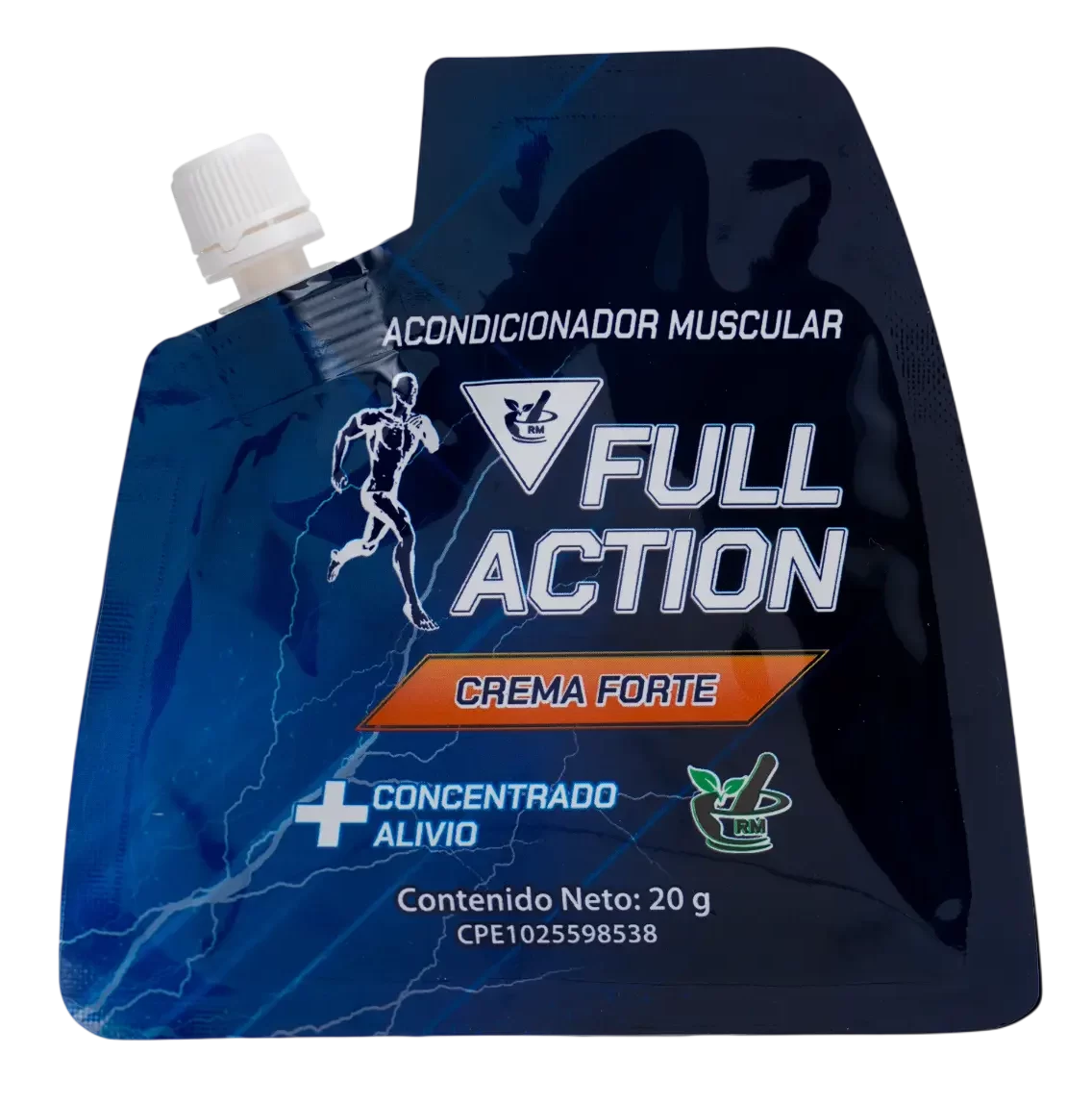 Full Action Crema Forte sachet 20 g, empaque monodosis con tapa dosificadora